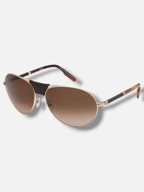Zegna EZ0177 Men's Gold Pilot Sunglasses 64-16-135